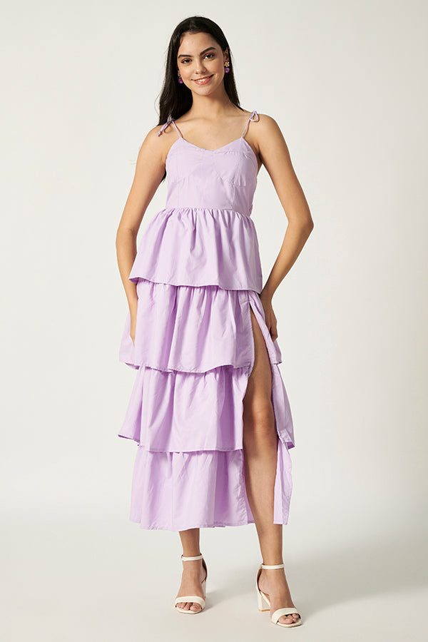 Layered Maxi Dress | Lilac