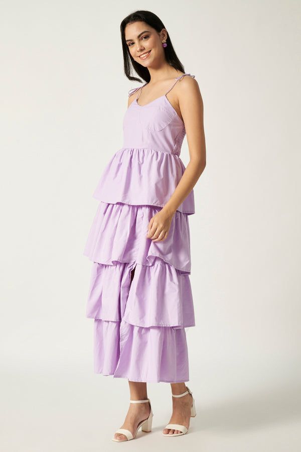Layered Maxi Dress | Lilac