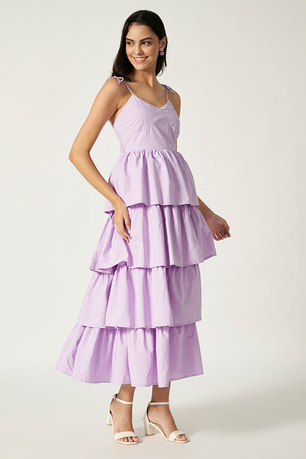 Layered Maxi Dress | Lilac