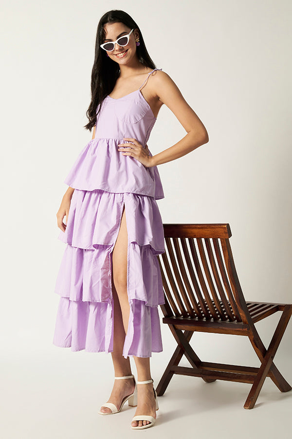 Layered Maxi Dress | Lilac