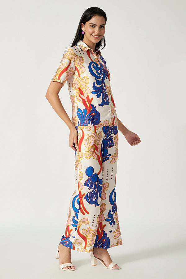 Satin Printed Co-Ord Set