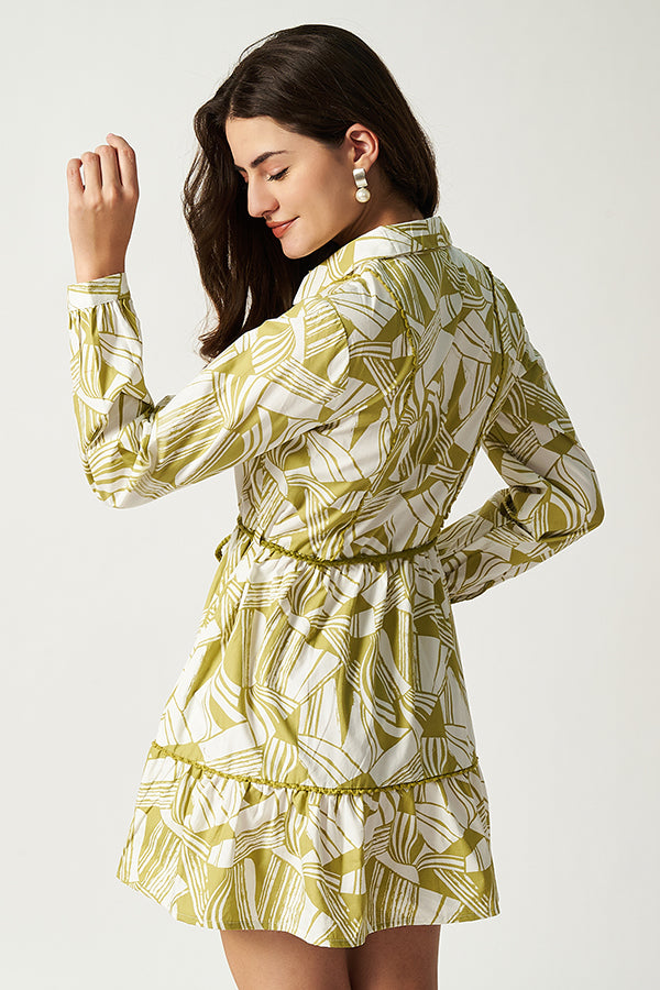 Printed Shirt Dress