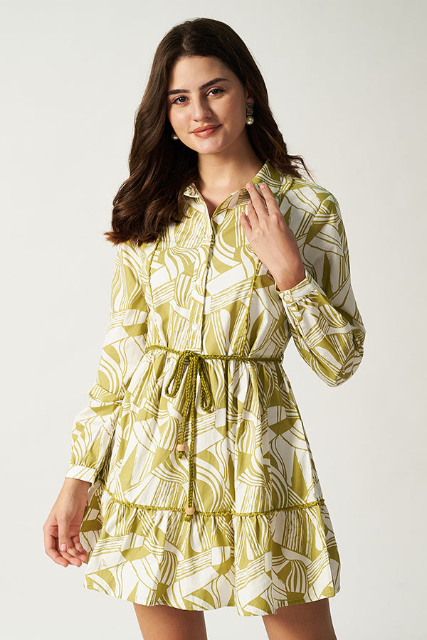Printed Shirt Dress