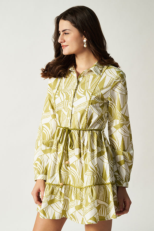 Printed Shirt Dress