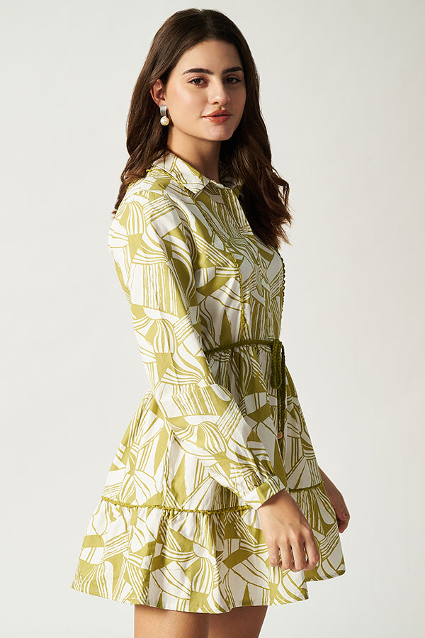 Printed Shirt Dress