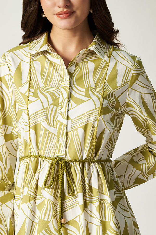 Printed Shirt Dress