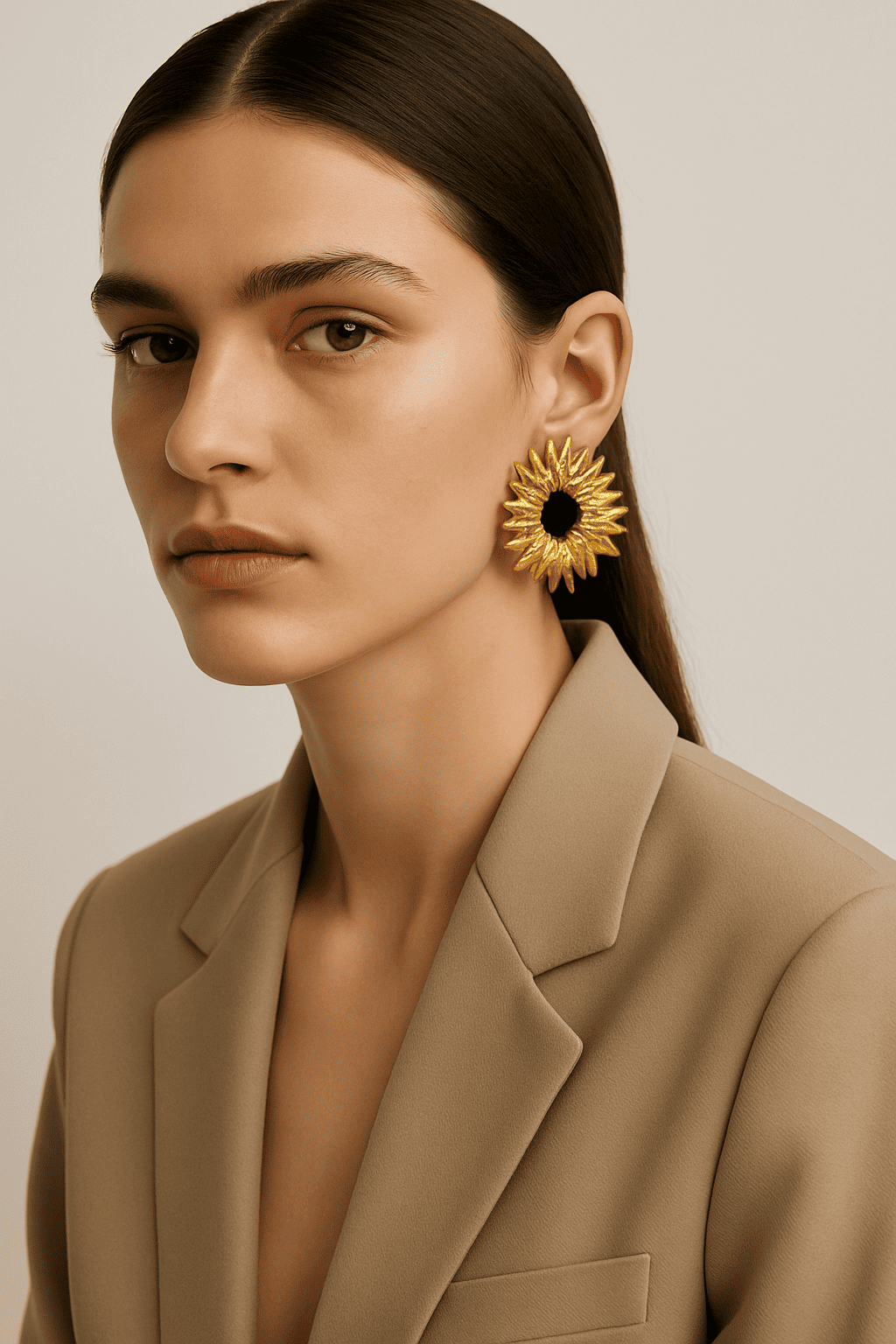 Metal Flower Earrings