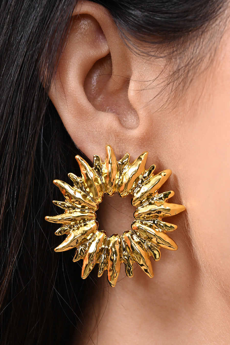 Metal Flower Earrings