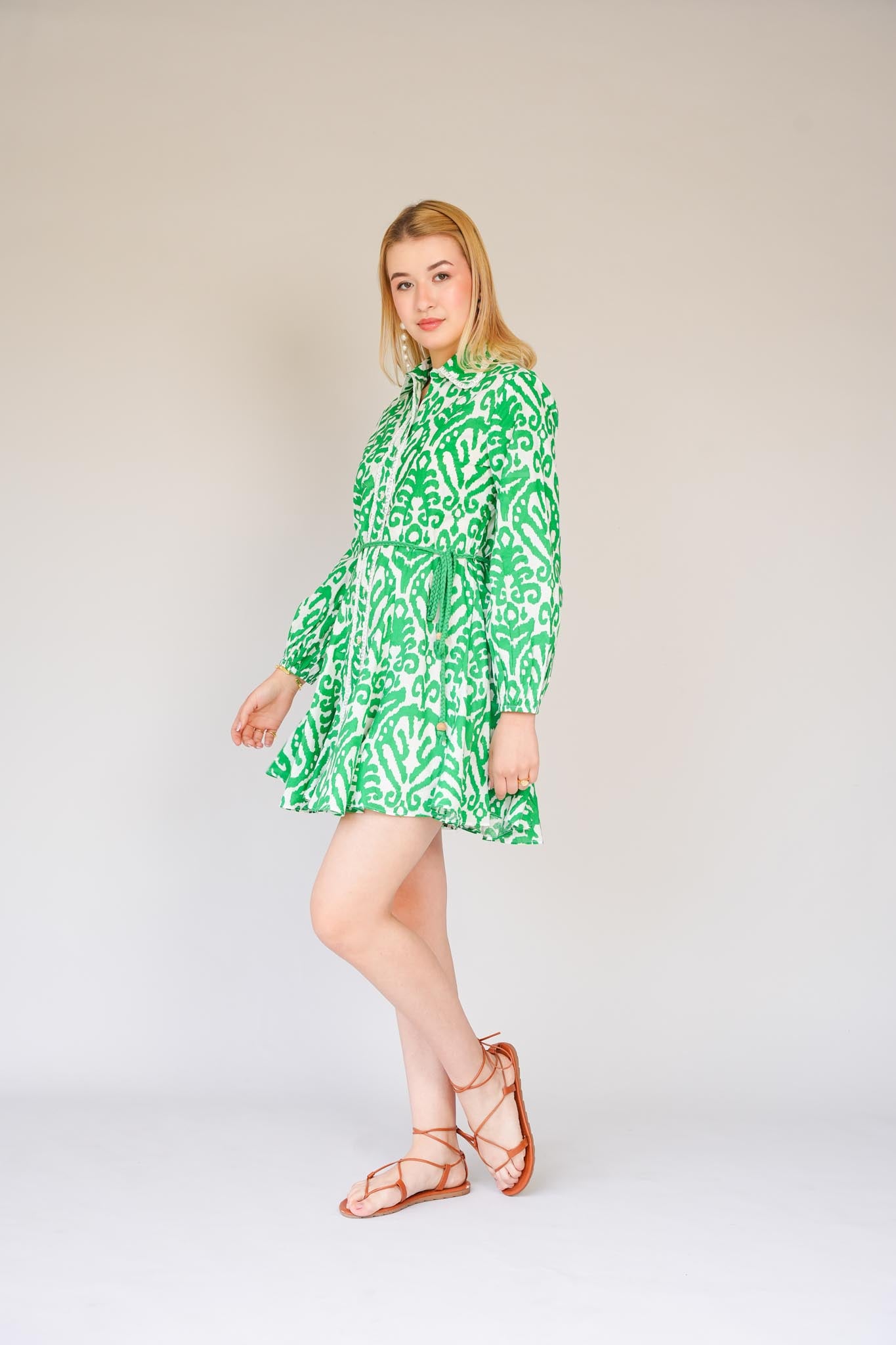 Printed Shirt Dress
