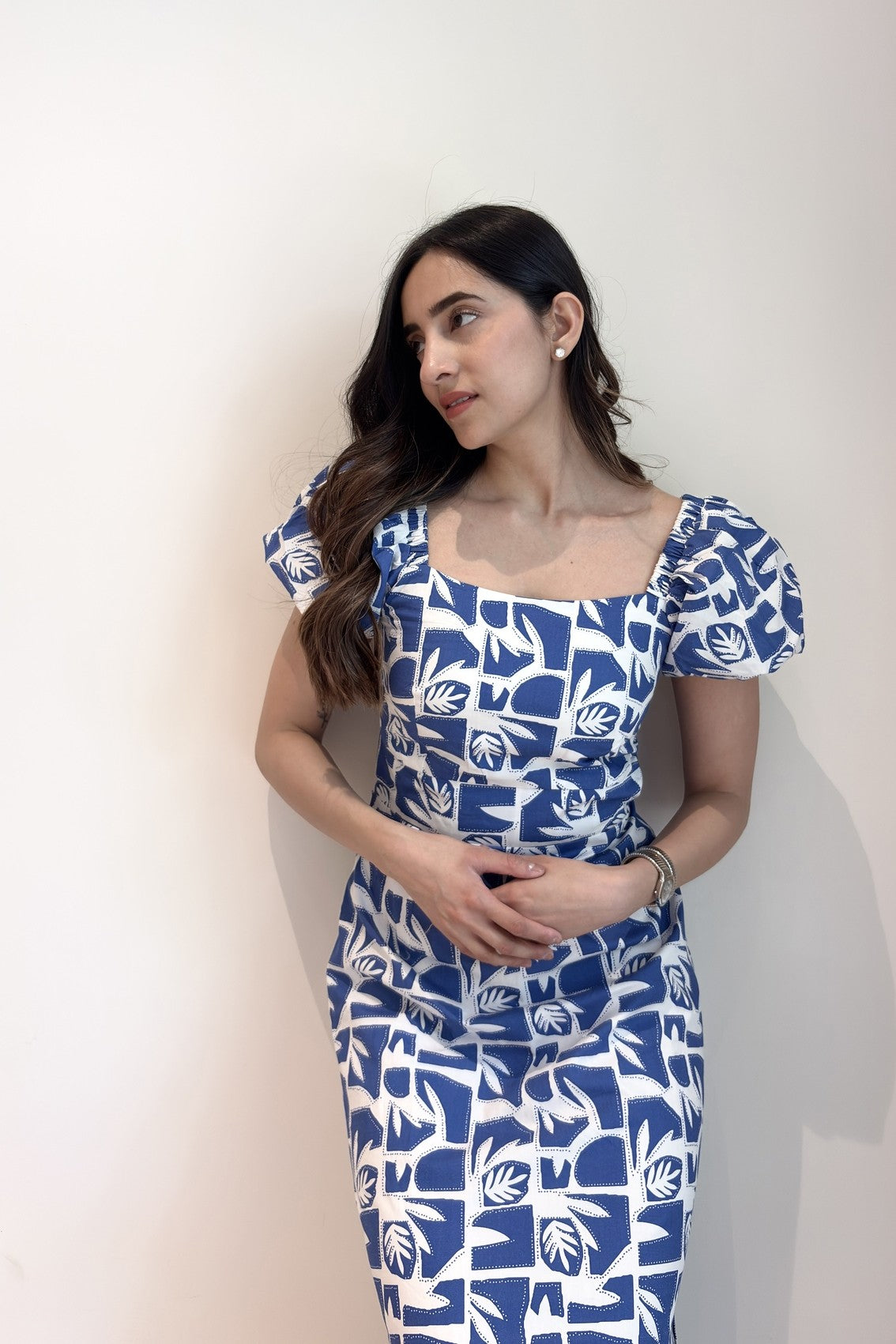 Printed Backless Maxi