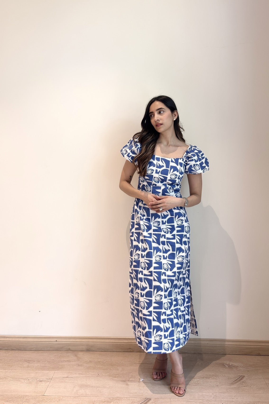 Printed Backless Maxi