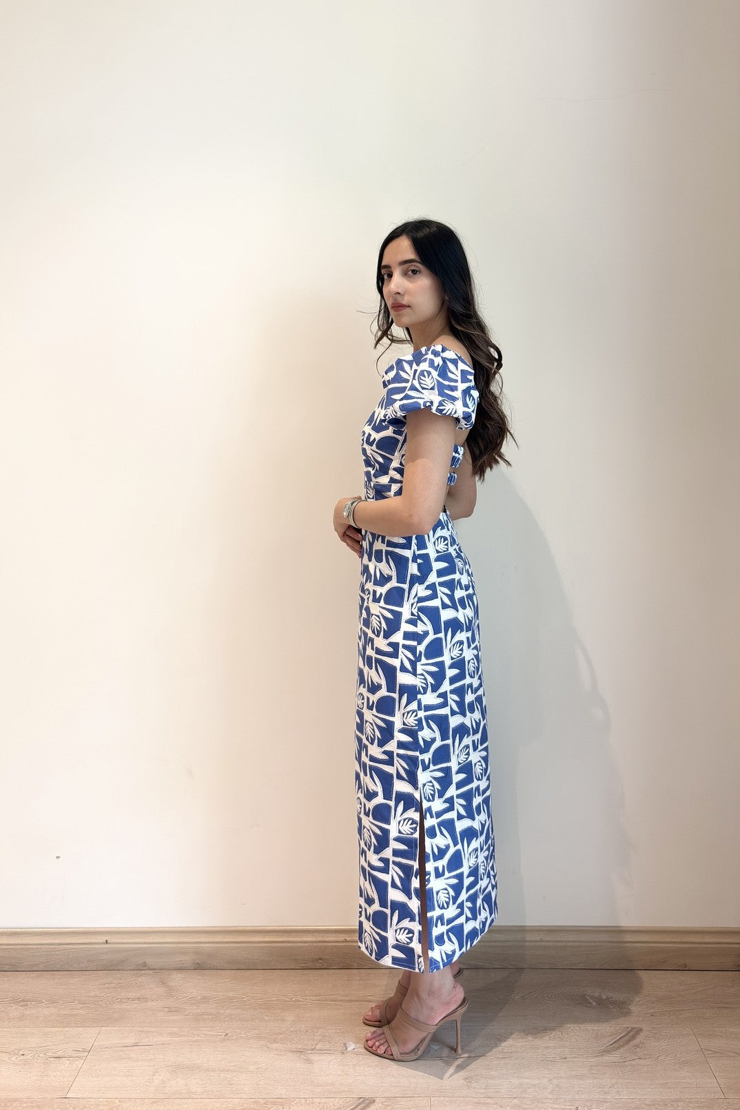 Printed Backless Maxi