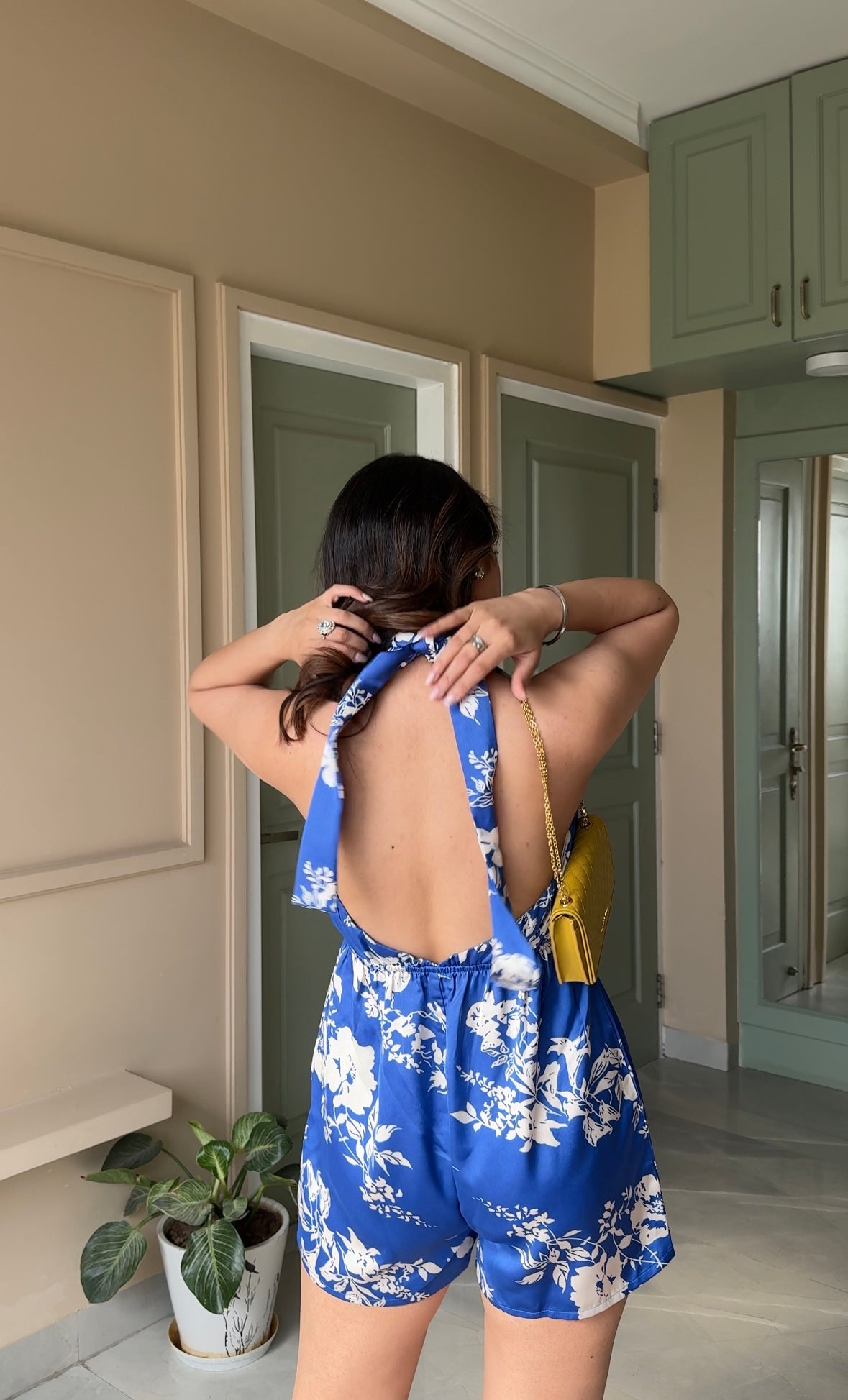 Satin Printed Playsuit