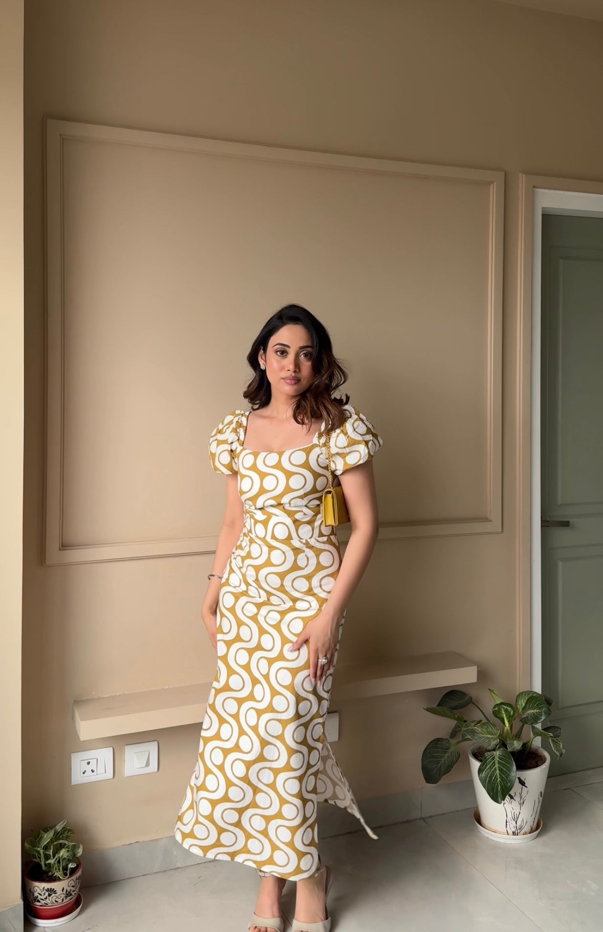 Printed Backless Maxi Dress