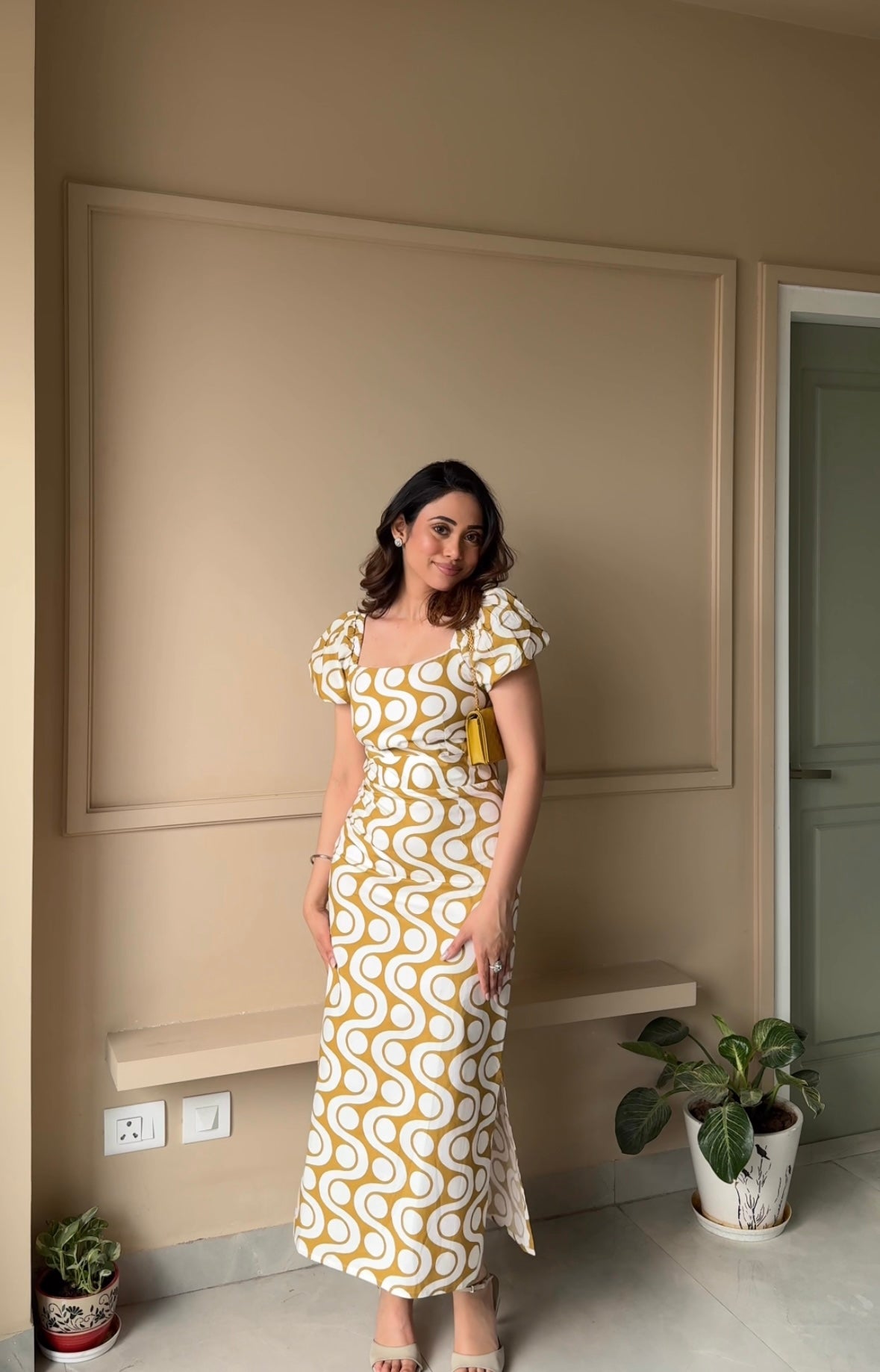 Printed Backless Maxi Dress