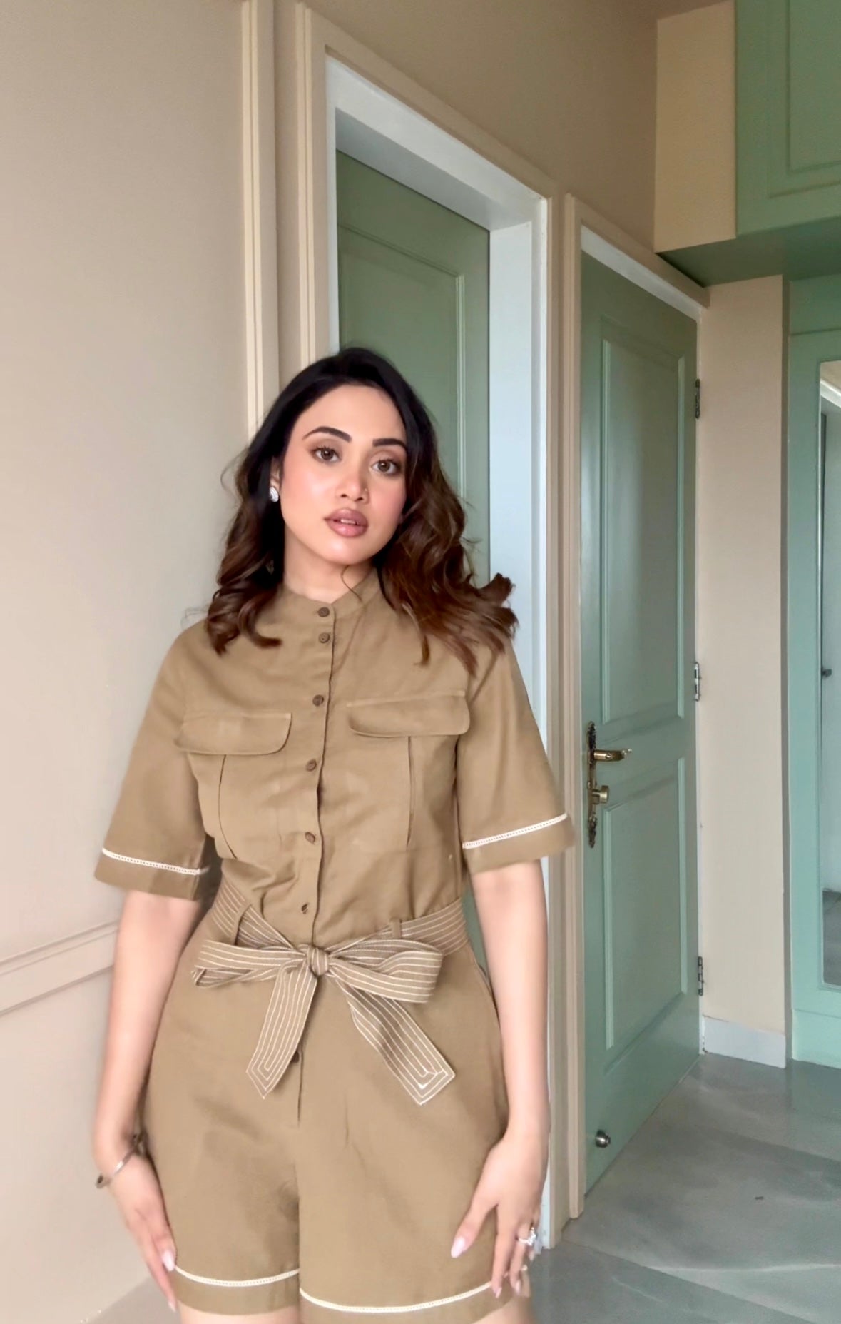 Nile Playsuit | Olive