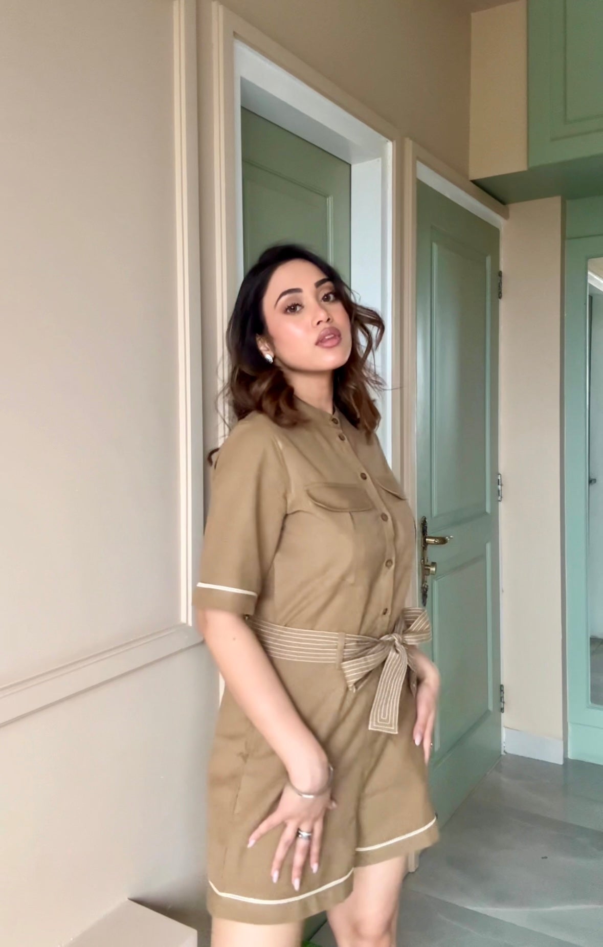 Nile Playsuit | Olive