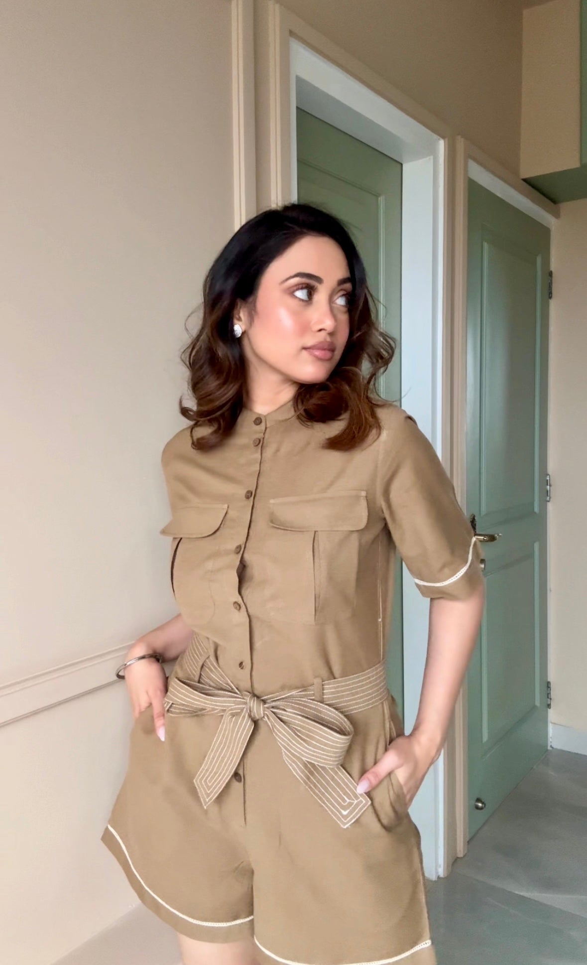 Nile Playsuit | Olive