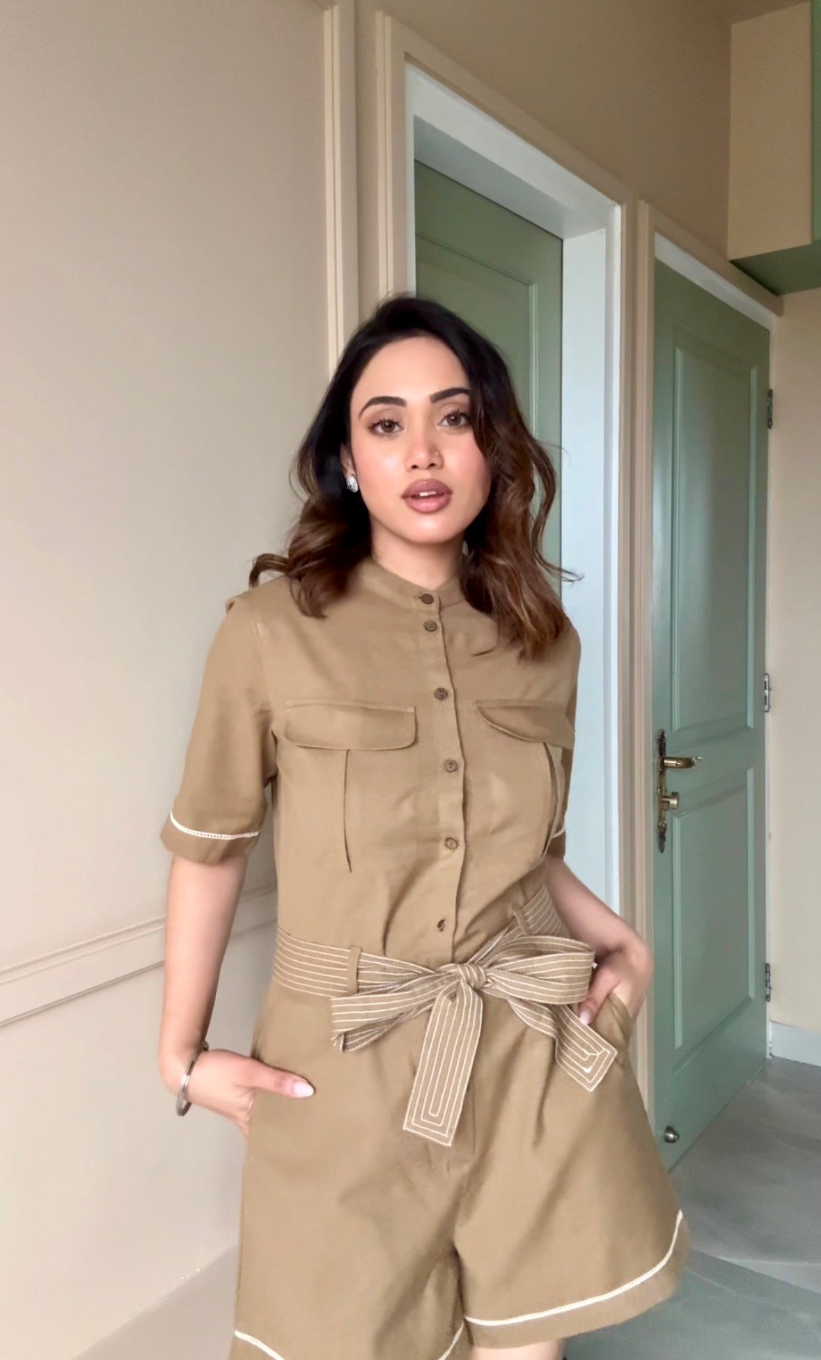 Nile Playsuit | Olive