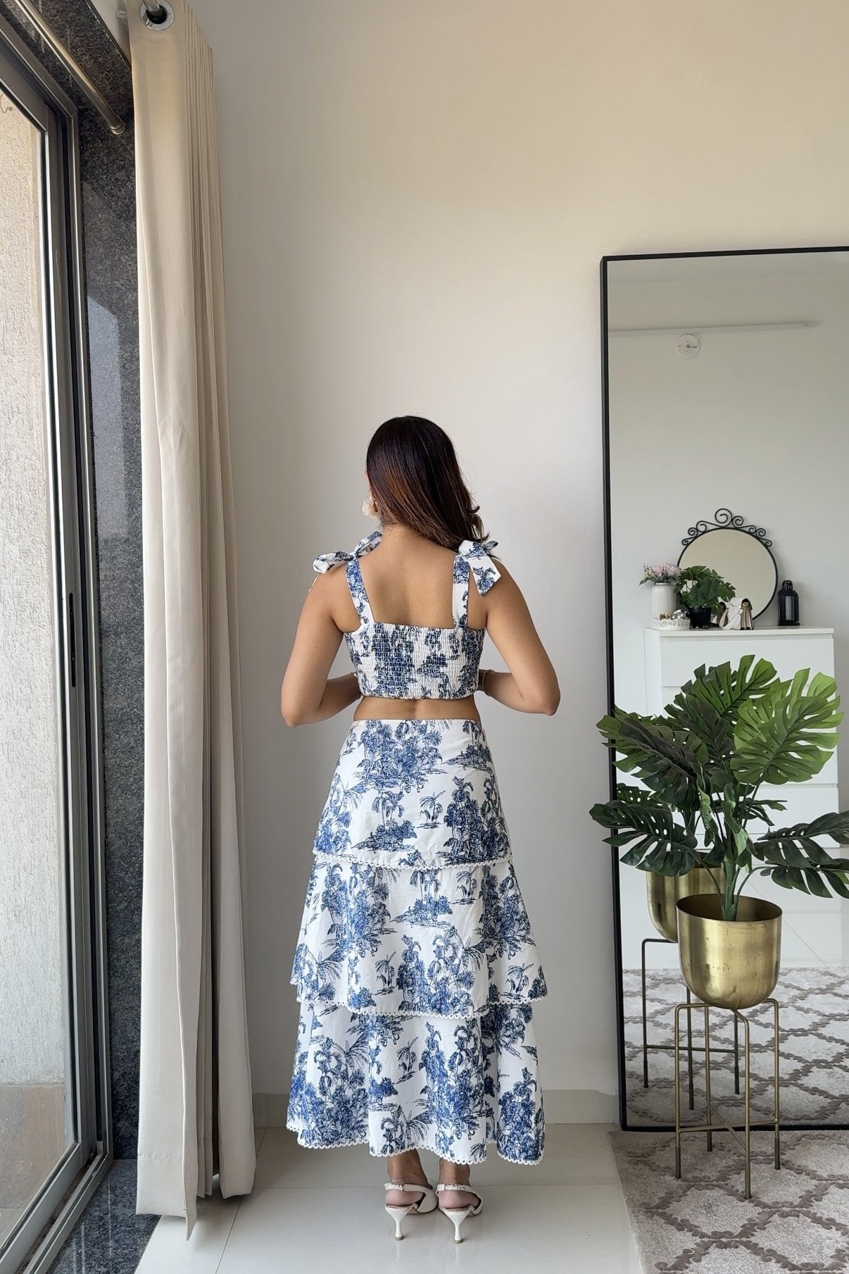 Pisco Linen Maxi Dress | Blue
