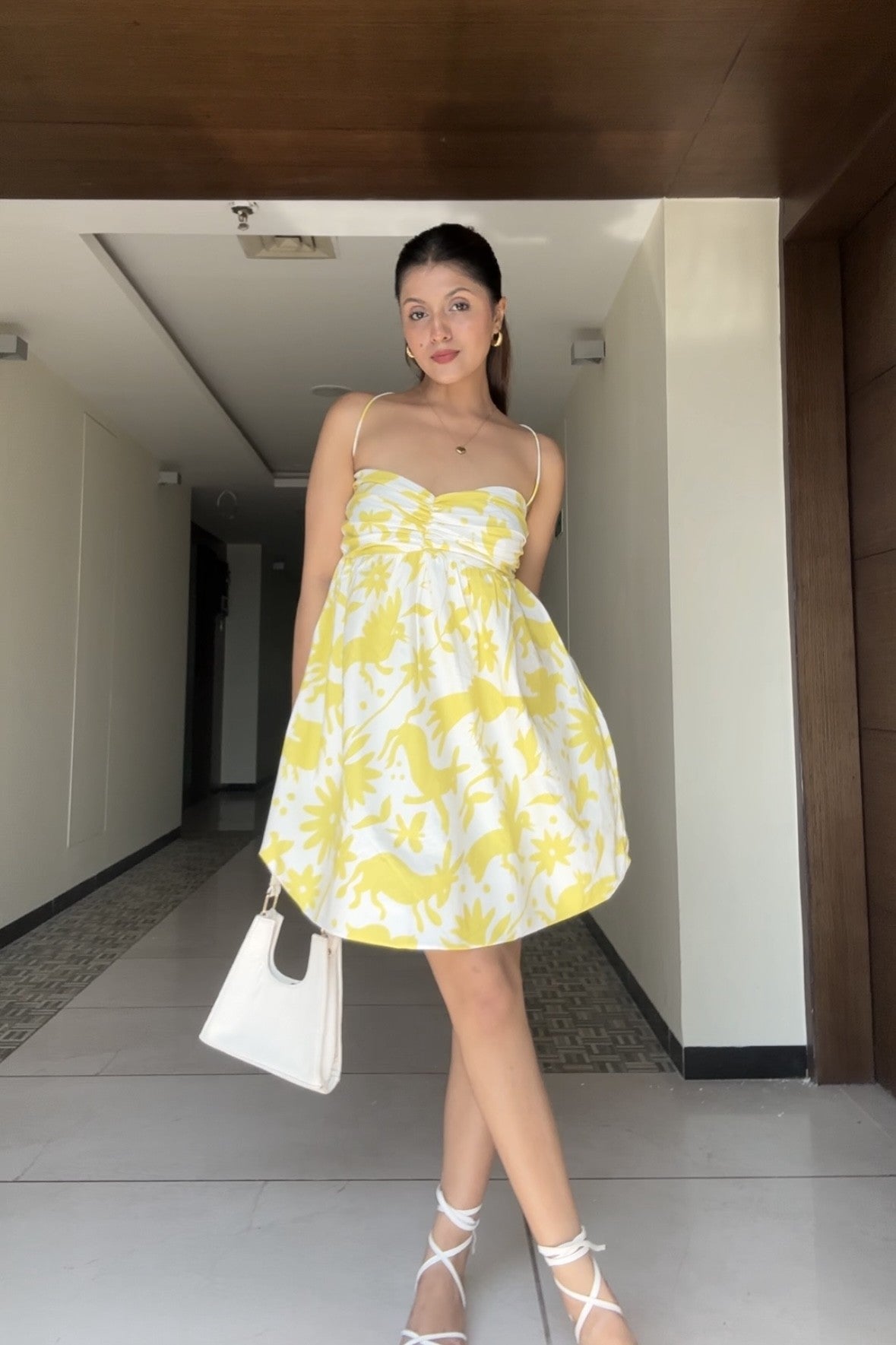 Printed Balloon Dress