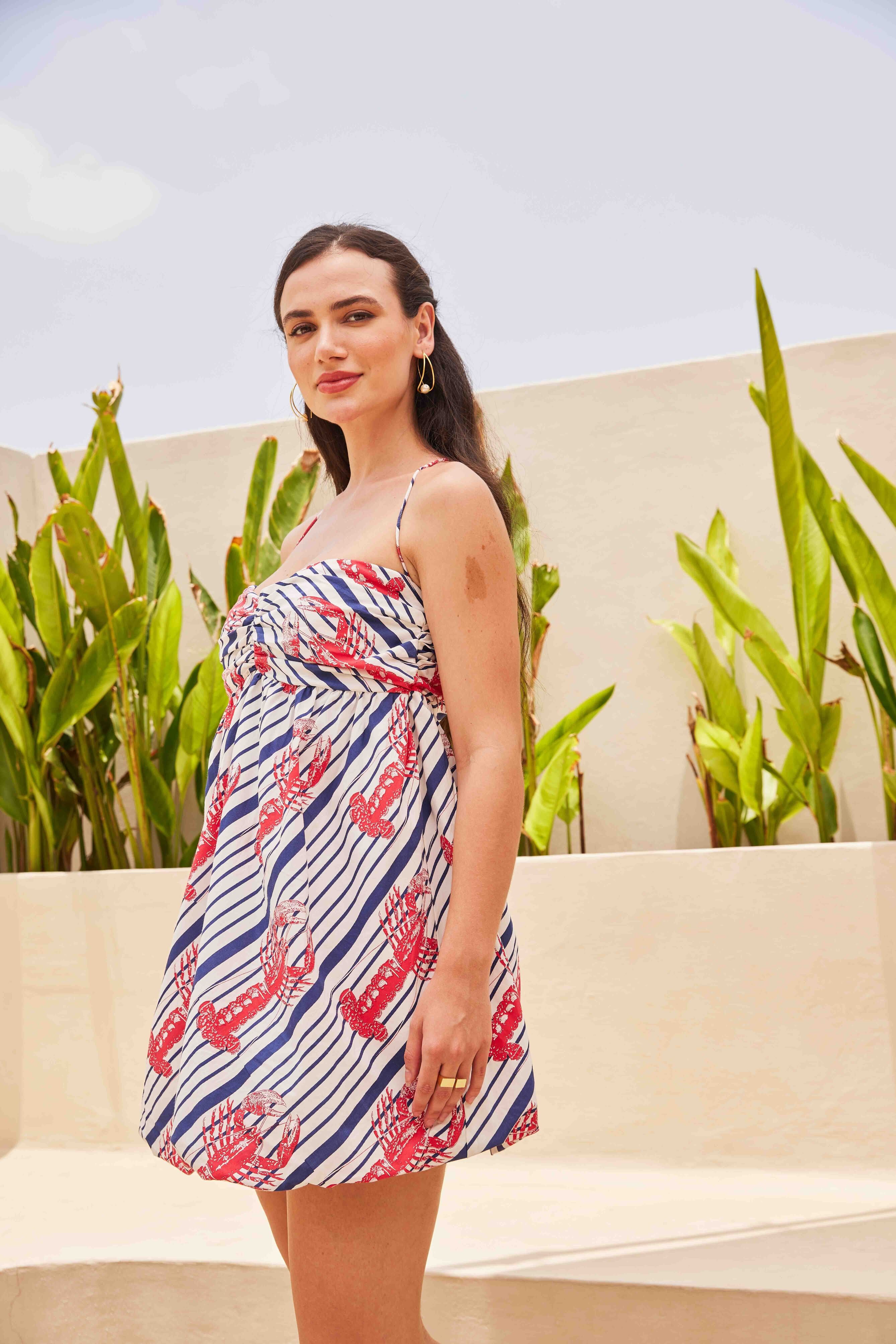 Printed Balloon Dress