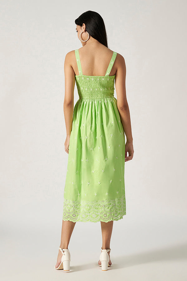 Maxi With Embroidery | Green