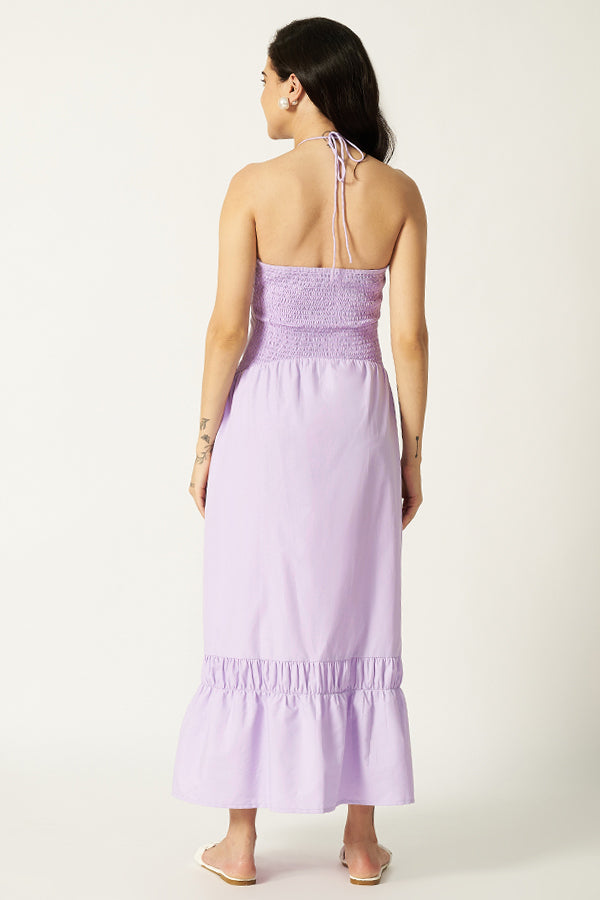 Maxi With Flower Detailing | Lilac