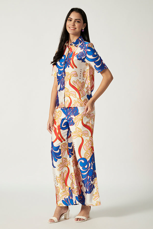 Satin Printed Co-Ord Set