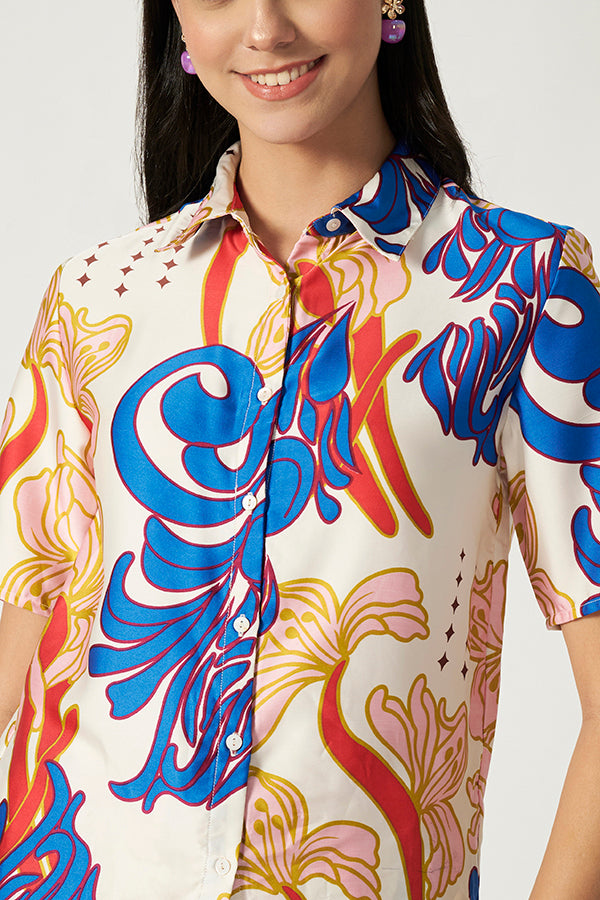 Satin Printed Co-Ord Set