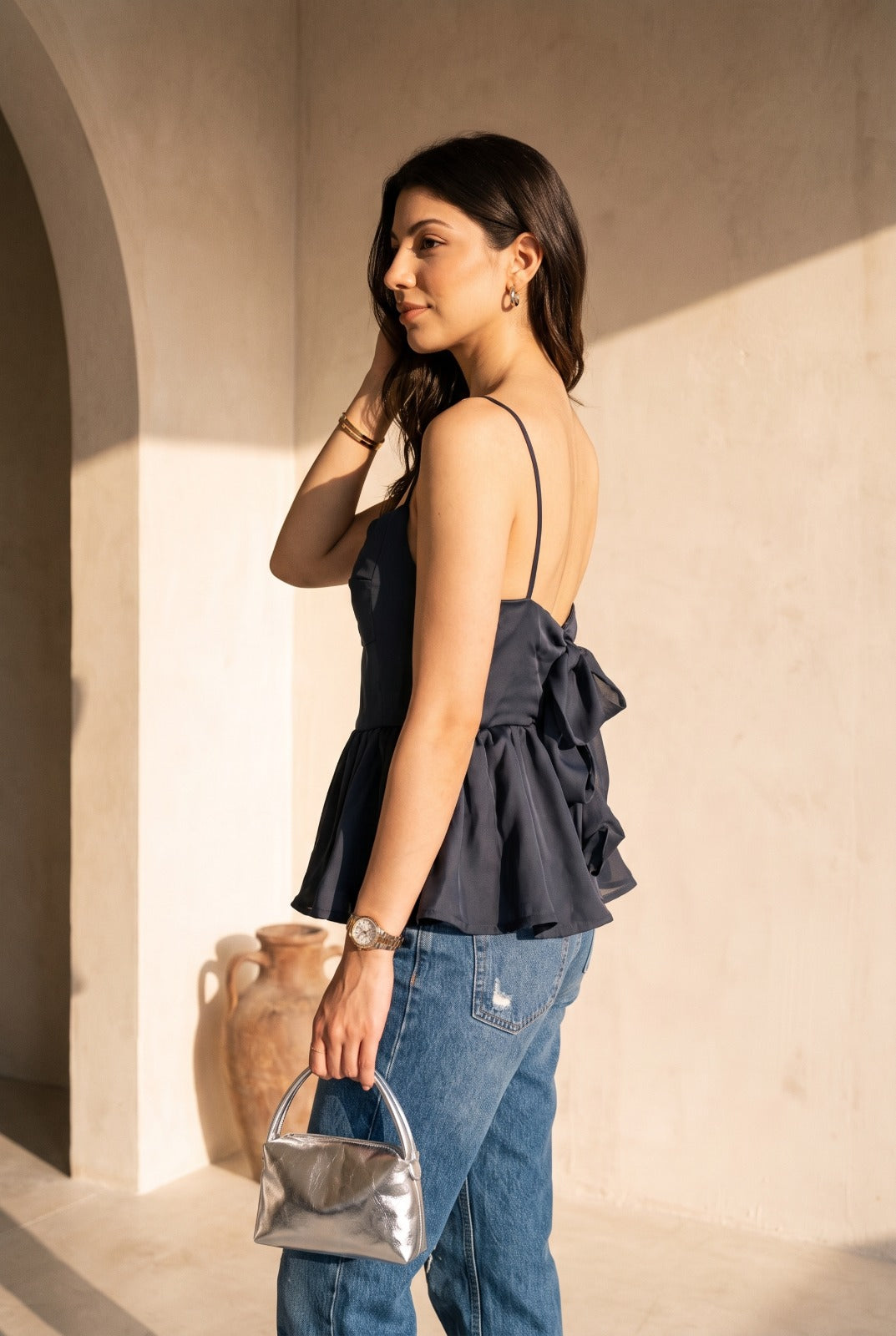 Kristen Satin Top