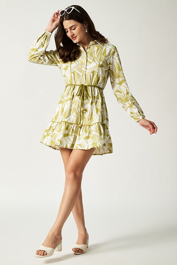 Printed Shirt Dress