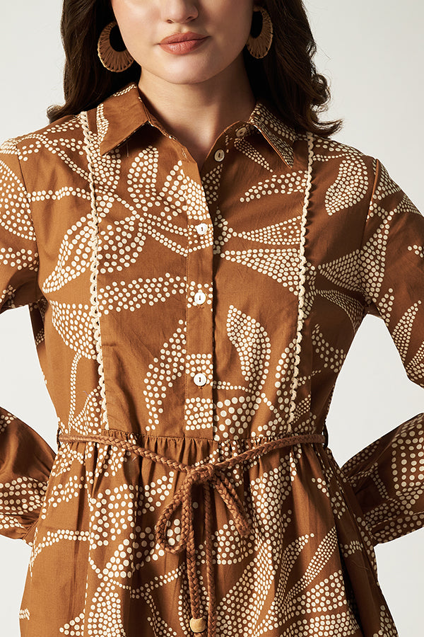 Mocha Shirt Dress