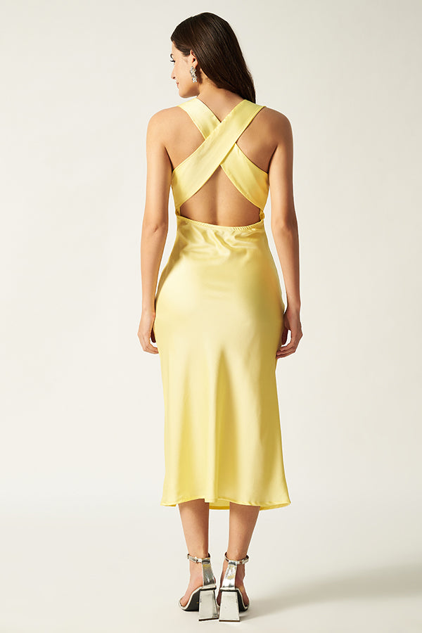 Flower Satin Maxi
