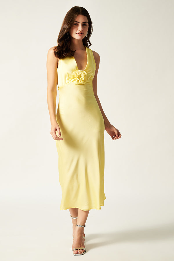 Flower Satin Maxi