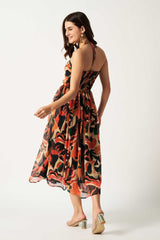 Printed Midi Dress
