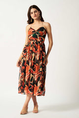 Printed Midi Dress