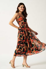 Printed Midi Dress