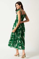 Printed Maxi Dress | Green