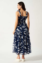 Printed Maxi Dress | Blue