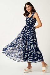 Printed Maxi Dress | Blue