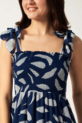 Printed Maxi Dress | Blue