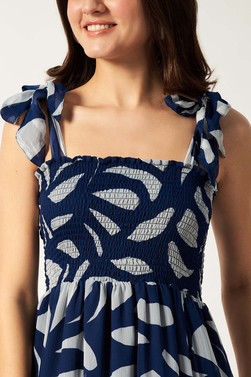 Printed Maxi Dress | Blue