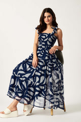 Printed Maxi Dress | Blue