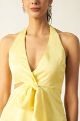 Satin Top | Butter Yellow