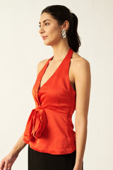 Satin Top | Red