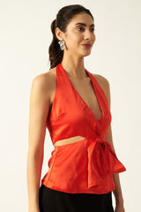 Satin Top | Red