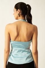 Satin Top | Blue
