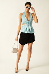 Satin Top | Blue