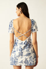 Printed Backless Dress